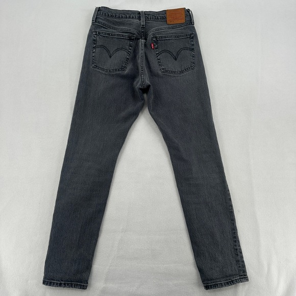 Levi Strauss Premium Mens Gray Button Fly Distressed Big E Jeans W27 L30  Y2K - Picture 2 of 10